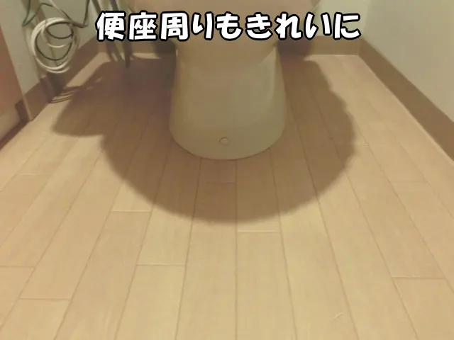便座周りの仕上げの状態